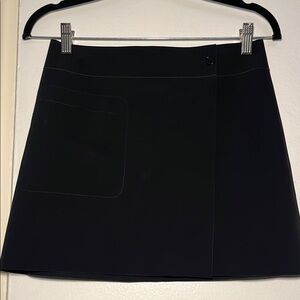 Vintage DKNY Black Mini Wrap Skirt